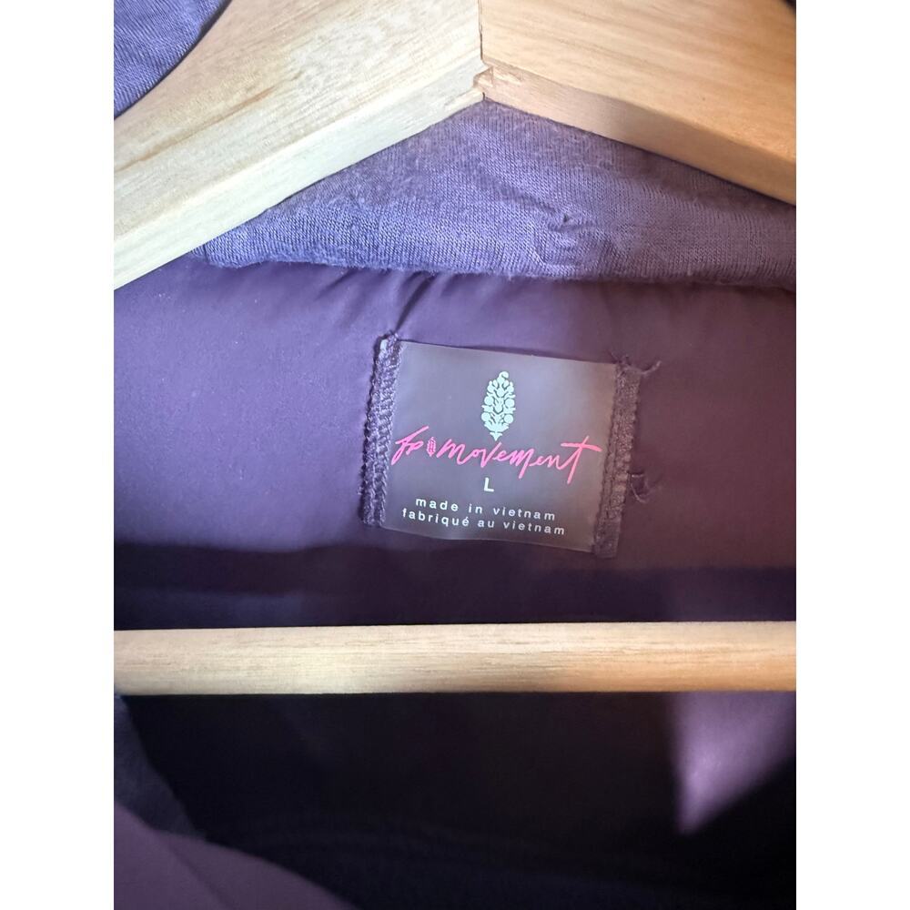 Free People Movement Lead The Pack Purple Large 1/2 Zip Pullover Fleece - Picture 5 of 9
